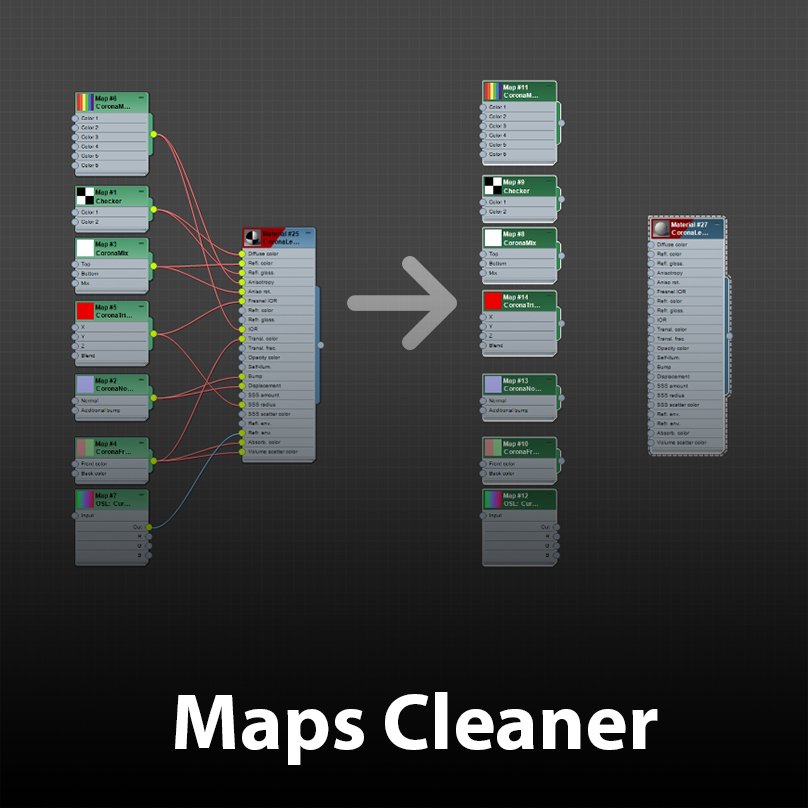 贴图材质删除管理工具(Archviztools Maps Cleaner V1.0)