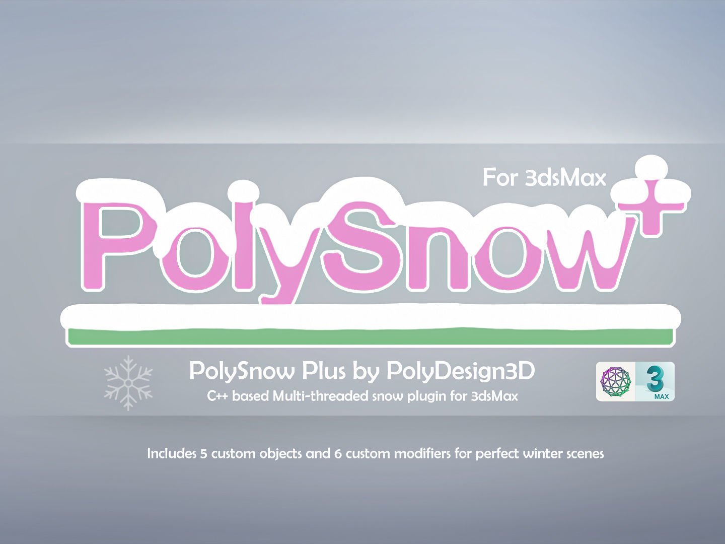 一键生成模型表面雪覆盖效果(PolySnow v1.04)
