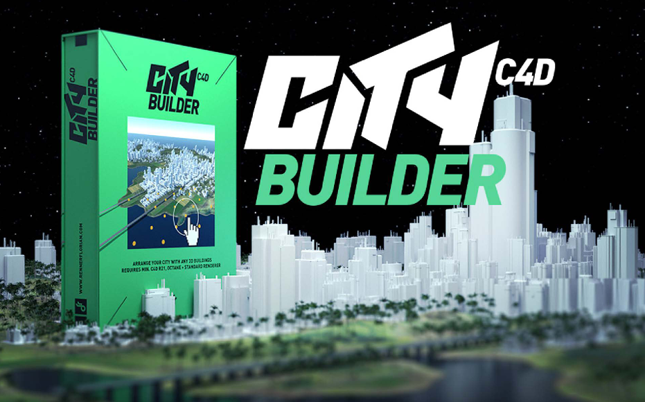 C4D自适应生成三维城市楼房建筑插件(CityBuilder Pro Win/Mac)