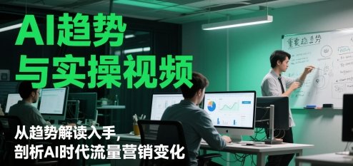 AI趋势与实操视频，从趋势解读入手，剖析AI时代流量营销变化