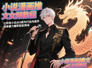 小说漫画推文女频教程，让所有小白从0成为行业内高手，简单暴力兼职轻松挣米