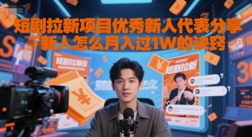 短剧拉新项目优秀新人代表分享新人怎么月入过1W的诀窍 第1张 短剧拉新项目优秀新人代表分享新人怎么月入过1W的诀窍 第1张