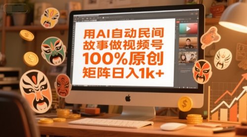 用AI自动民间故事做视频号，100%原创，矩阵日入1k+  第1张