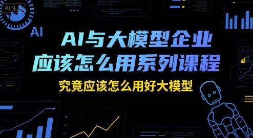 AI与大模型企业应该怎么用系列课程，究竟应该怎么用好大模型  第1张