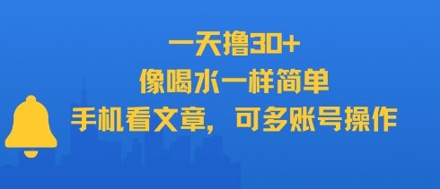 一天撸30+，像喝水一样简单，手机看文章，可多账号操作  第1张