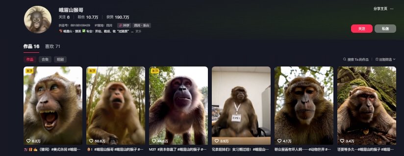 最新爆火的峨眉山猴子短视频制作教程，条条点赞10w+，谁做谁火【教程+提示词】  第2张