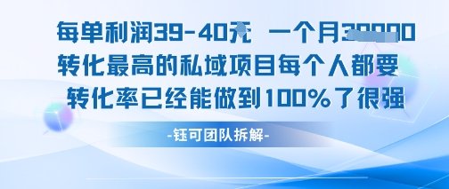 每单利润40一个月7k+转化最高的私域项目，每个人都要的产品转化率已经能做到100%  第1张