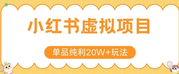 小红书卖虚拟产品，单品纯利20W+玩法分享，4节系列课程