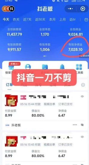 抖音短视频一刀不剪带货，不剪辑，不直播，每天发个视频，等着出单获取带货佣金  第2张