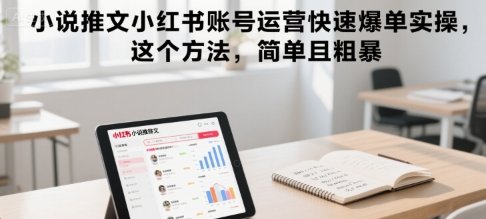 小说推文小红书账号运营快速爆单实操，这个方法，简单且粗暴  第1张
