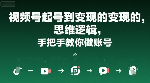 视频号起号到变现的思维逻辑，手把手教你做账号  第1张
