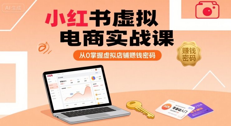 小红书虚拟电商实战课,从0掌握虚拟店铺賺钱密码 第1张 小红书虚拟电商实战课,从0掌握虚拟店铺賺钱密码 第1张