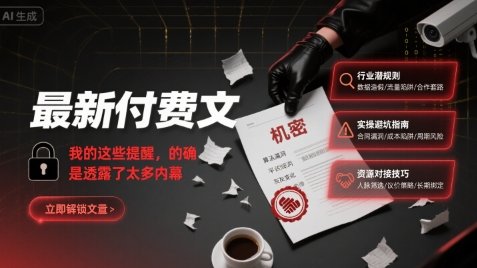 最新付费文：我的这些提醒，的确是透露了太多内幕  第1张