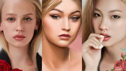 Digital Painting: Female Portrait Illustrations In Photoshop  第1张