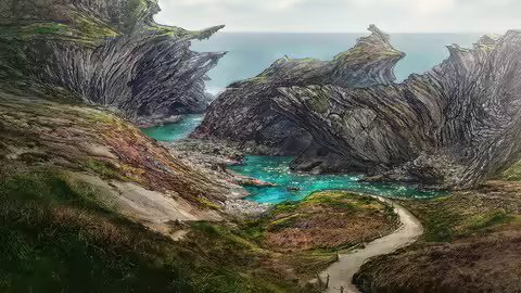 Create A Jurassic Coast Environment Concept Art In Photoshop  第1张