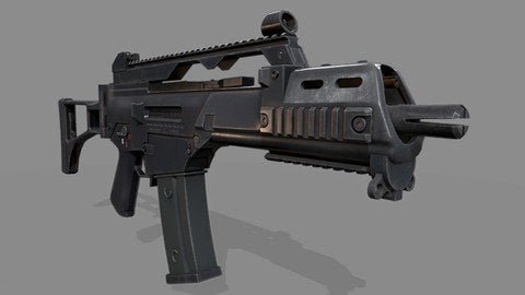 3D Model And Texture A High Quality Game Prop Gun Rifle  第1张