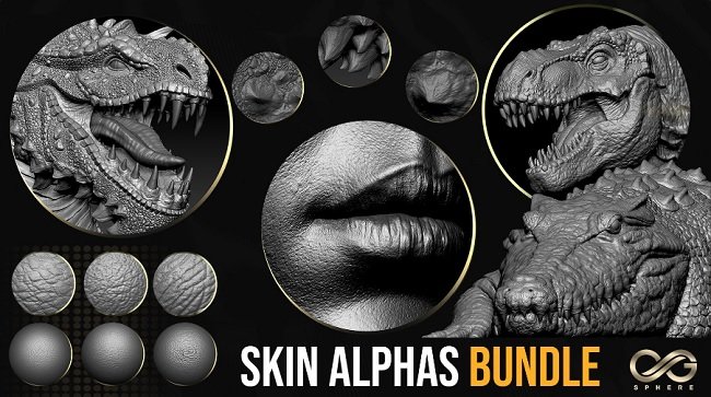 Artstation – CGSphere Skin Alphas Bundle  第1张
