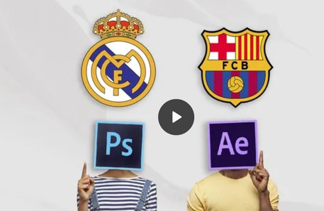 Logo Animation FC Barcelona Vs Real madrid – After effects  第1张