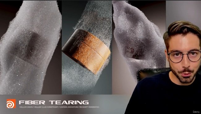 Fiber tearing product simulation  第1张