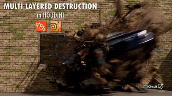 Multi layered destruction in Houdini: Grains, Pyro tools, RBD’s, MaterialX and KARMA XPU  第1张