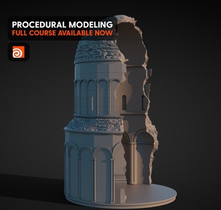 CGSide – Church Ruins Houdini Modeling  第1张