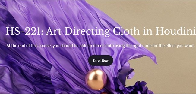 Houdini School – HS-221 – Art Directing Cloth in Houdini