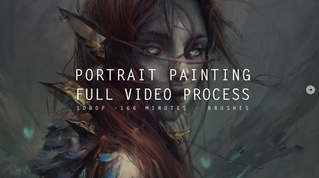 Artstation – LeVuong Portrait Painting Full video process + Brushes  第1张