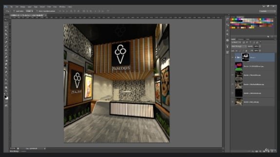 3Ds MAX & Vray – Design 3D Modern Shop Project in 4.5 hrs.  第1张