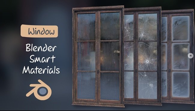 Artstation – Blender Smart Materials Window Procedural Water Drops  第1张