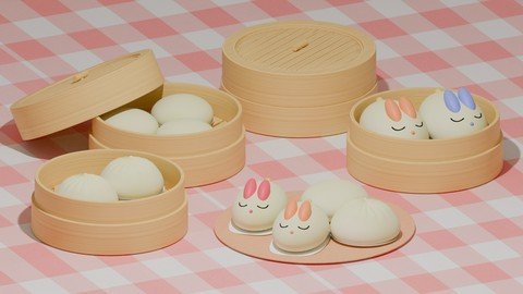 Blender : Chinese Buns  第1张