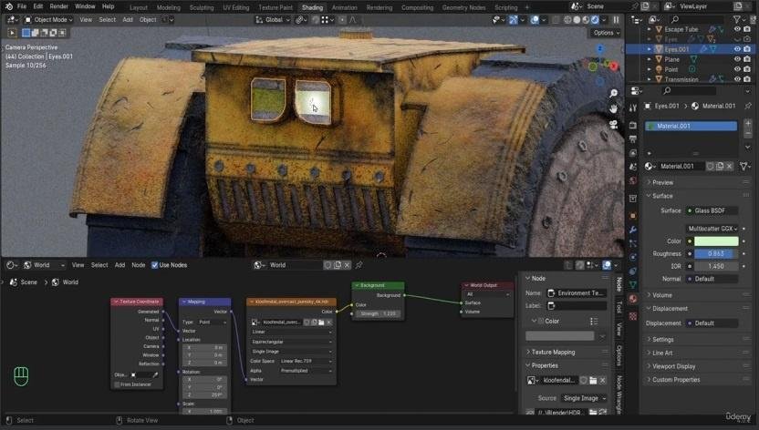 Creation of a realistic Robot on your first day in Blender  第1张