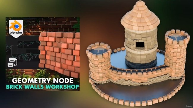 Blender Basics Geometry Node Brick Walls Workshop