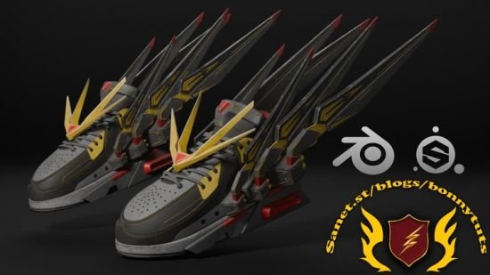 Sci-Fi Sneaker Design in Blender  第1张