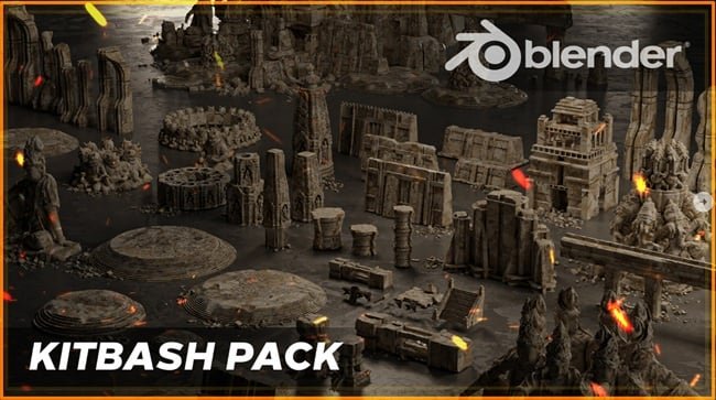 Artstation – Kitbash Pack Ancient Temple 3.0  第1张