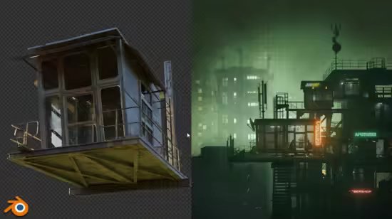 Creating A Cyberpunk Scene In Blender step-by-step