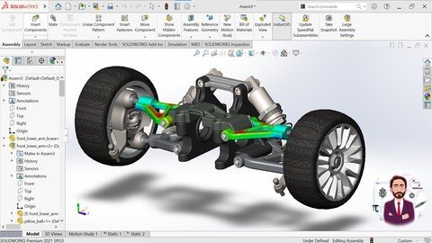 Solidworks Simulation (Static & Flow )& Motion Analysis 2021  第1张