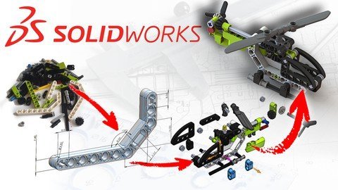 Build a Lego Helicopter in SolidWorks 3D CAD  第1张