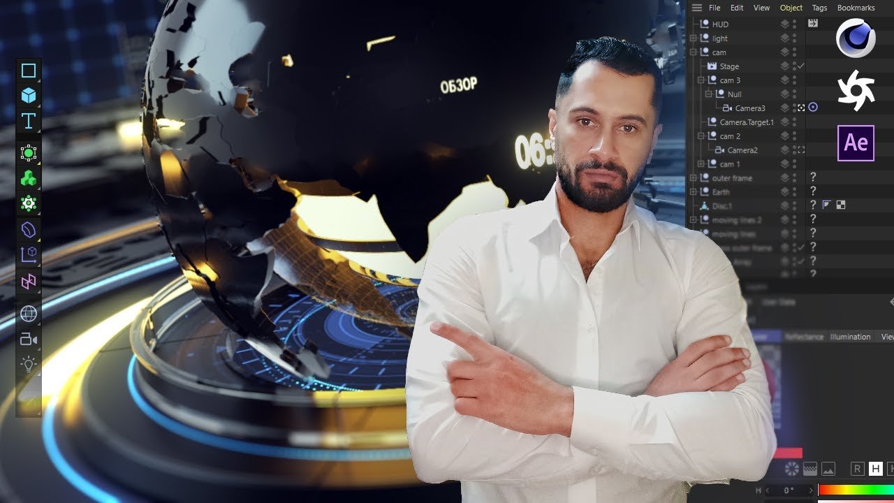 Cinema 4D Workshop : How To Create A 3D News Opener  第1张