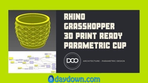 Rhino Grasshopper 3D Print Ready Parametric Cup