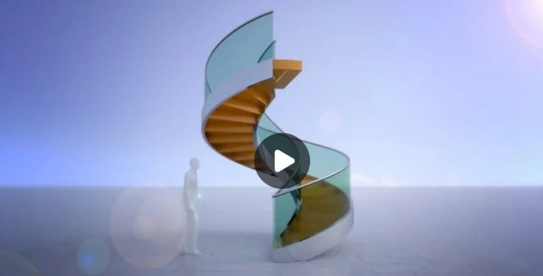 Parametric spiral staircase with Grasshopper for Rhino 3D