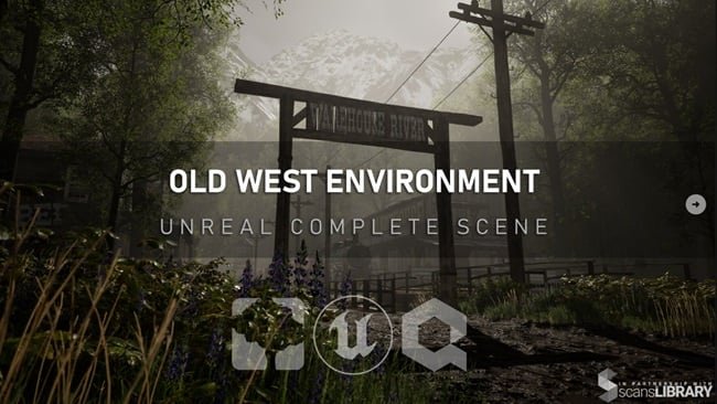 Artstation – Unreal Complete Scene Old West Environment  第1张