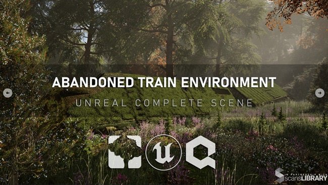 Artstation – Unreal Complete Scene Abandoned Train  第1张