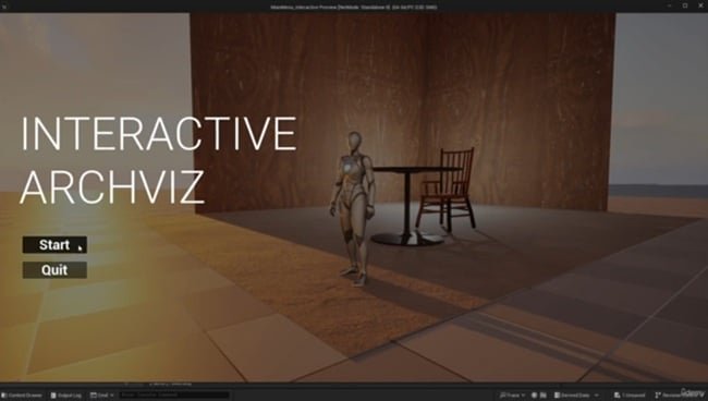 Unreal Engine 5 – Creating Main Menu for Interactive Archviz