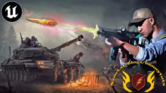 Unreal Engine 5 for Game Trailer: Slow-Motion Bullet & Tanks