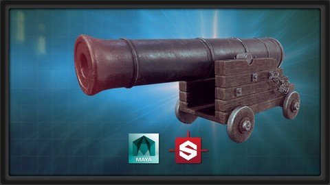 Model And Texture A Cannon With Maya Substance Painter  第1张