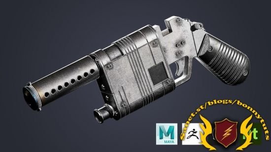 Weapon modeling for games Using Maya and Zbrush  第1张
