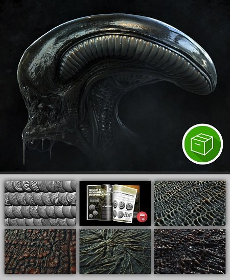 Giger & Beksinski tribute brushes pack for ZBrush  第1张