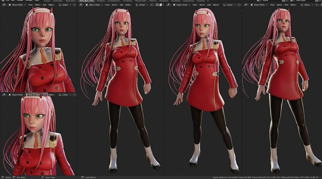 Artstation – Character Sculpt Zero Two by YanSculpts  第1张