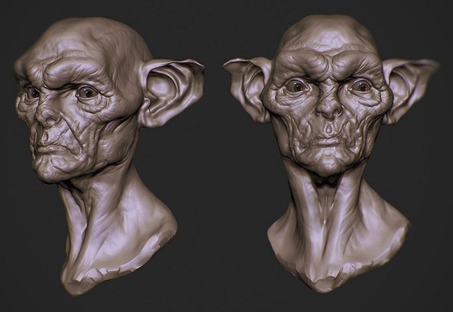 FlippedNormals – Concept Sculpting an Orc Bust  第1张