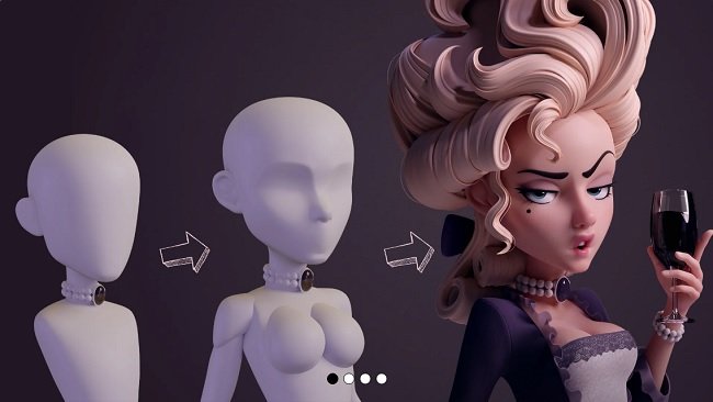 Gumroad – Step by Base Meshes Marie Antoinette  第1张